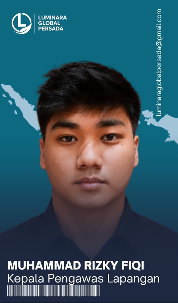 Foto M. Rizky Fiqi, Kepala Pengawas Lapangan PT. Luminara Global Persada